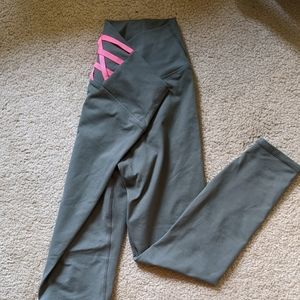 Green fabletics power hold leggings
